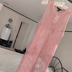 F21 Dusty Pink bodycon dress/coverup